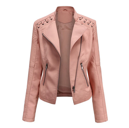 Marie - Veste de motard élégante en cuir