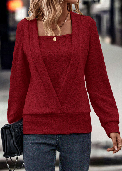 Einzigartiger Strickpullover V-Ausschnitt Damen - IdealeKleiden