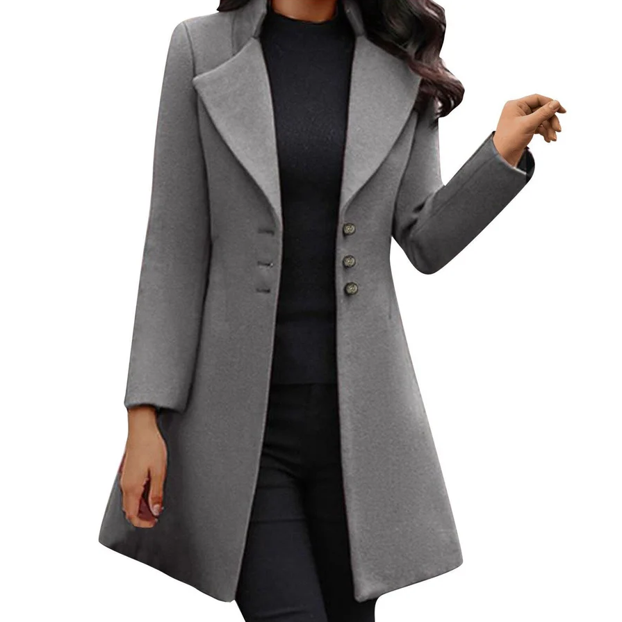 Manteau femme élégant avec boutons Moderne