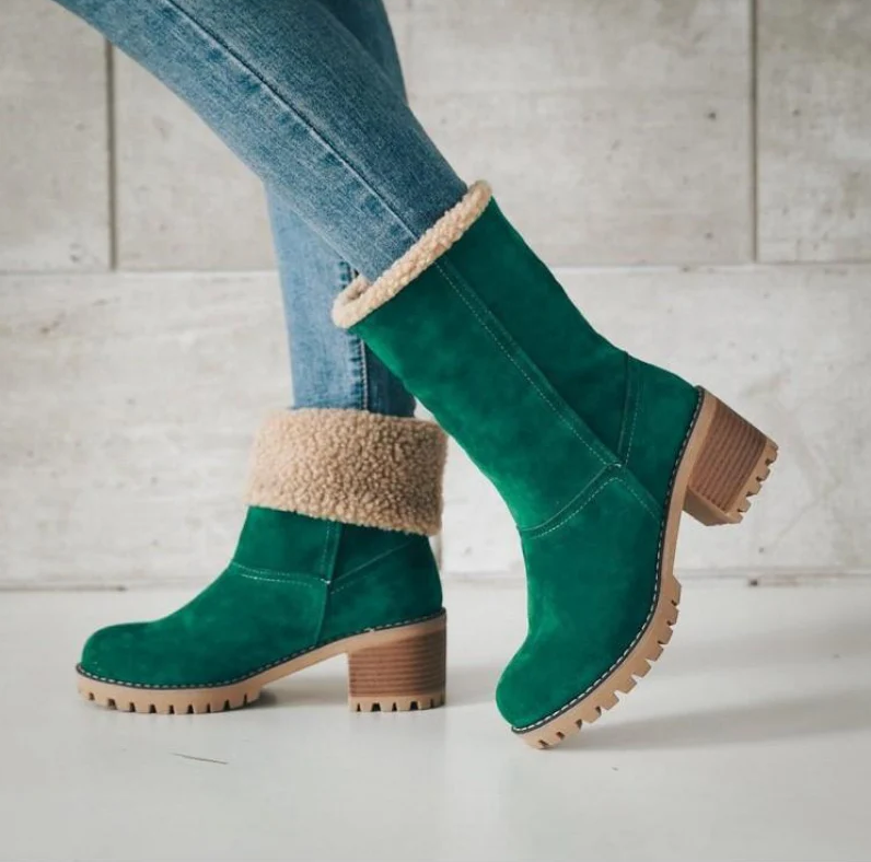 Bottes d'hiver femme fourrées chaudes neige