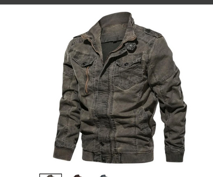 Herren Jeansjacke Stehkragen Modern - IdealeKleiden
