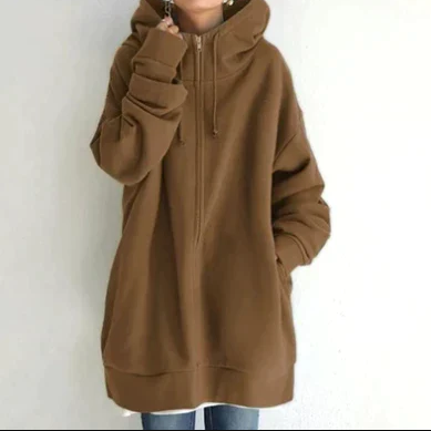 Sweat à capuche zippé pour femme style moderne