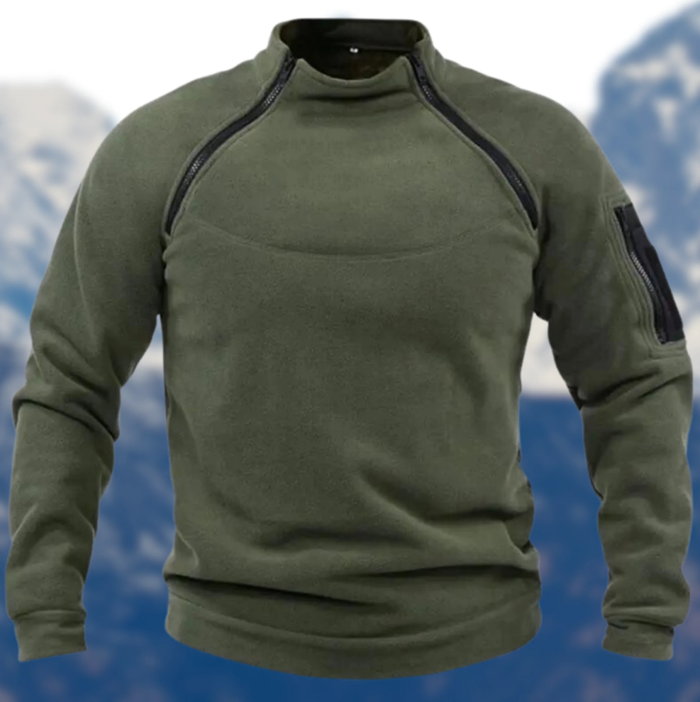 Taktischer Fleecepullover Herren Reißverschluss Taschen - IdealeKleiden