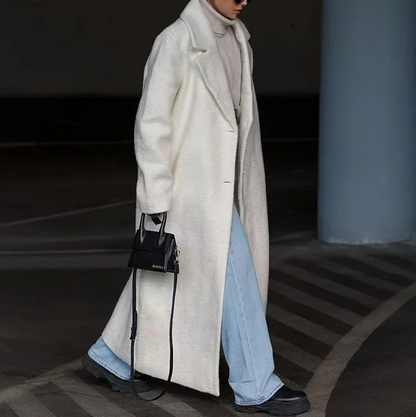 Manteau Long Femme Élégant Décontracté