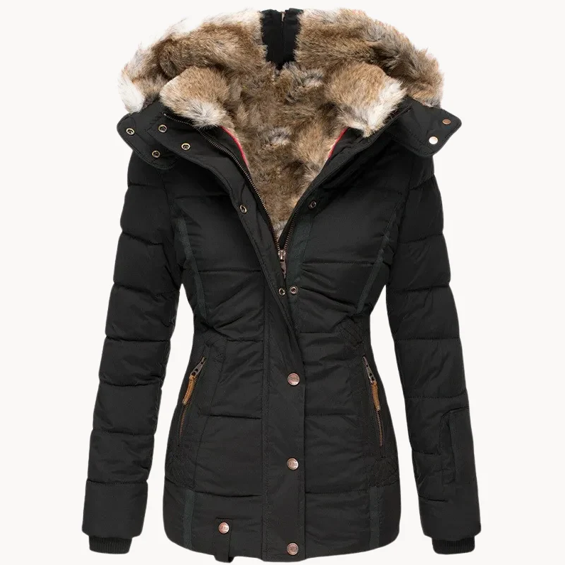 Stilvoller Damen Wintermantel Gepolstert - IdealeKleiden