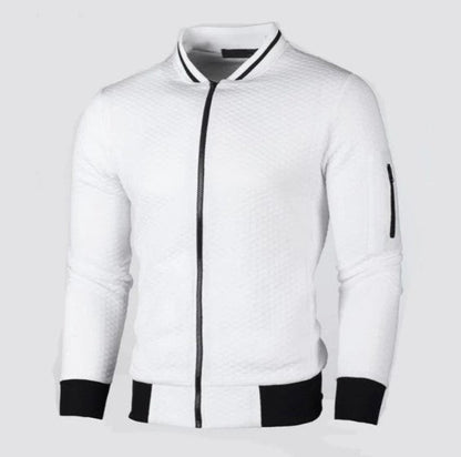 Herren Sweatshirt Zip Reißverschluss Stehkragen - IdealeKleiden