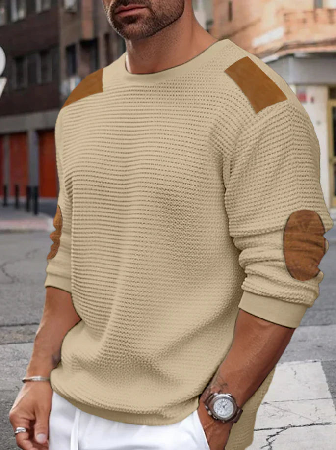 Pull en tricot gaufré moderne pour homme