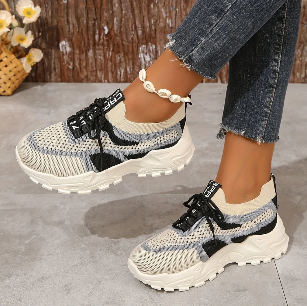 Chaussures de sport légères pour femme en mesh respirant