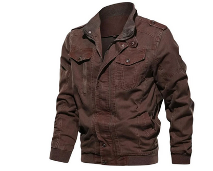Veste en jean pour homme col montant moderne