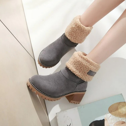 Bottes d'hiver femme fourrées chaudes neige