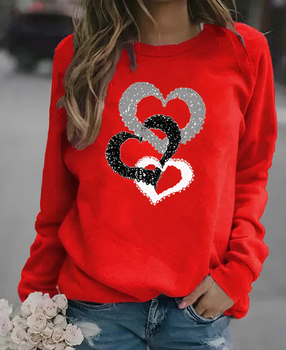 Sweat-shirt de Noël Douillet Hivernal Rouge