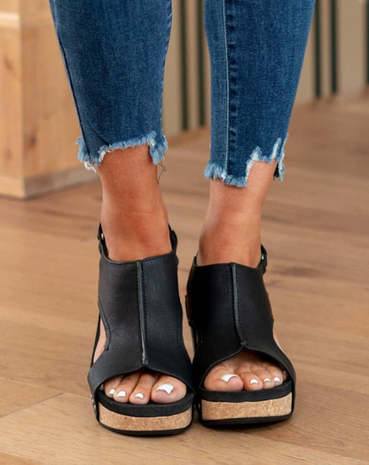 Sandales confortables pour femme, lit de pied confortable