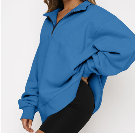 Sweat-shirt Femme Col Élégant