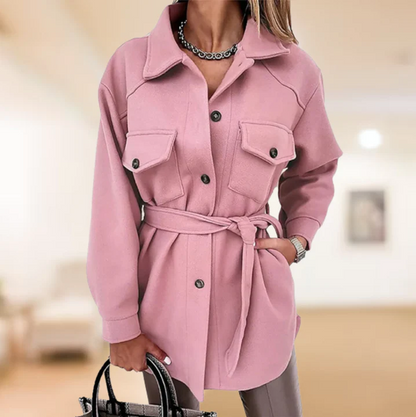 Damen Trenchcoat Winterwarm Elegant - IdealeKleiden