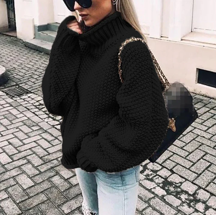 Leyna – Pull doux à col roulé pour femme