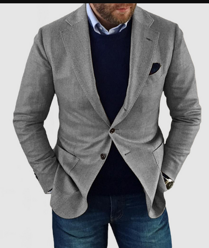 Cardigan Homme Décontracté Uni Manches Longues