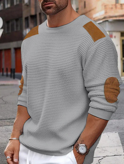 Pull en tricot gaufré moderne pour homme