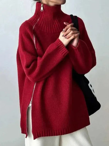 Stylischer Rollkragen Pullover Damen - IdealeKleiden