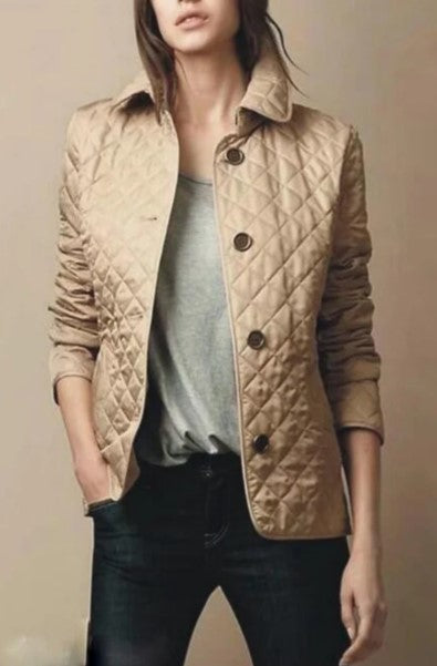 Veste en coton soyeux pour femme, coupe ajustée