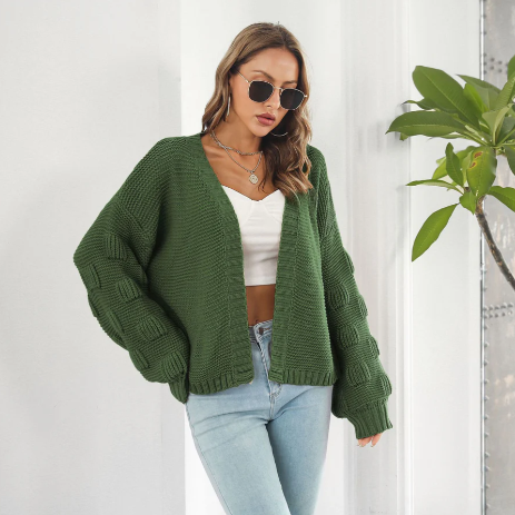 Gilet cardigan à manches longues élégant pour femme