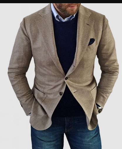 Cardigan Homme Décontracté Uni Manches Longues
