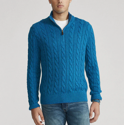 Pull en laine avec demi-zip
