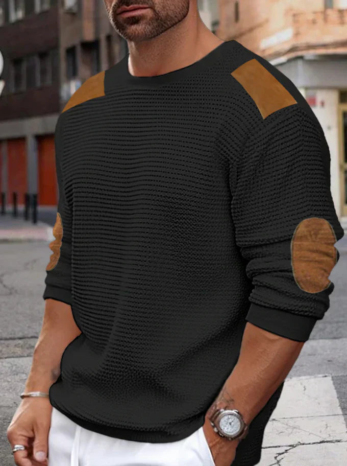 Pull en tricot gaufré moderne pour homme