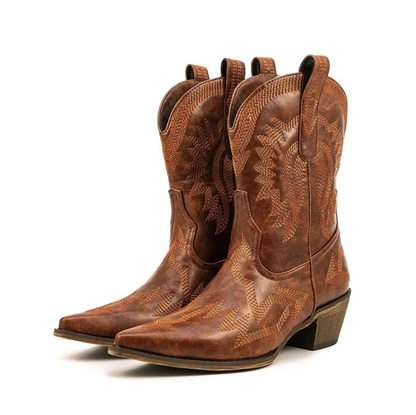 Bottes de cowboy élégantes en cuir pour femmes style western