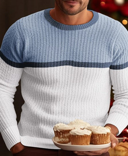 Lässiger Rundhals Pullover Herren Casual - IdealeKleiden