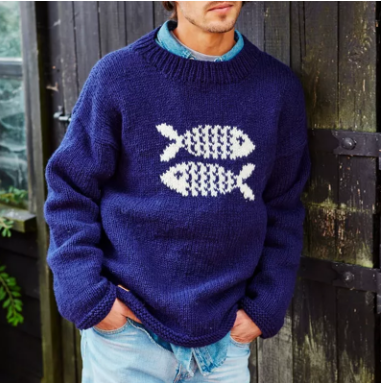 Herren Fischerpullover Retro Chic - IdealeKleiden