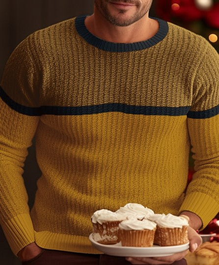 Pull décontracté à col rond pour homme