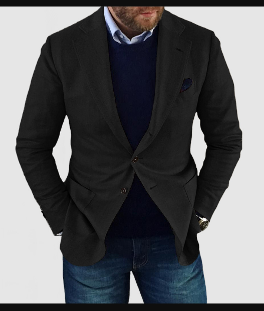 Cardigan Homme Décontracté Uni Manches Longues