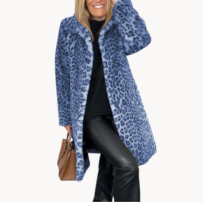 Doudoune Hiver Femme Motif Léopard Élégante