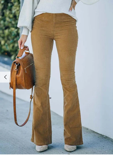 Pantalon patte d'éléphant élégant slim pour femmes