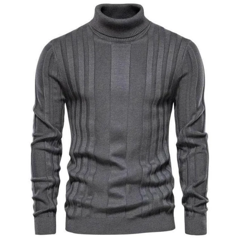 Pull roulé slim fit au design moderne
