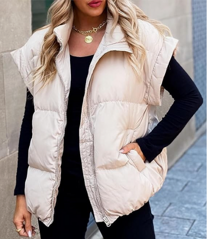 Gilet d'été matelassé sans manches pour femme