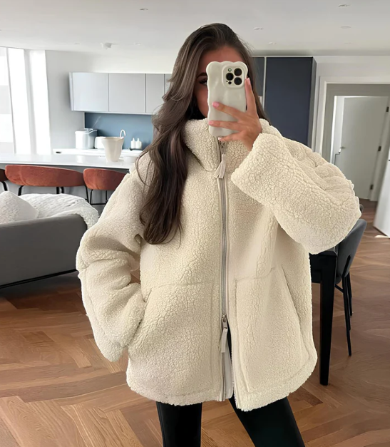 Veste polaire Sherpa chaude pour femme