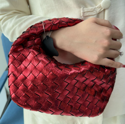 Sac à main de luxe Tressé Métallisé Élégance