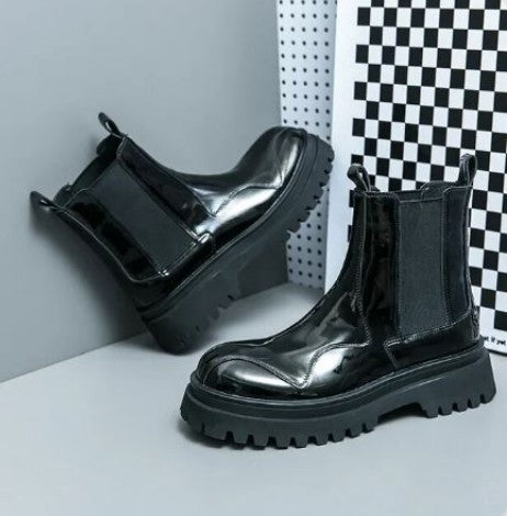 Bottes en cuir noires élégantes pour femme