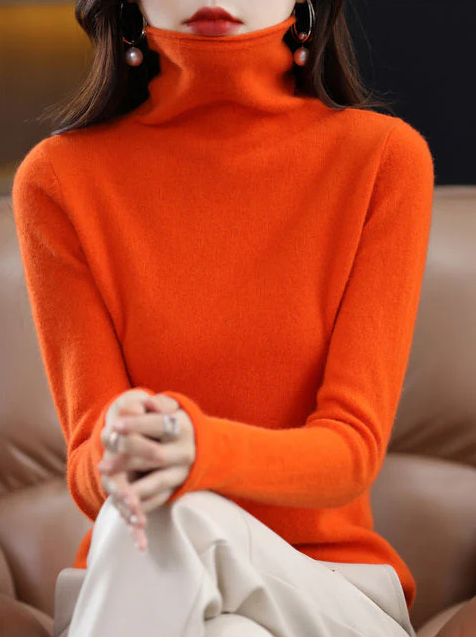 Helena Pull col roulé élégant Pure Laine
