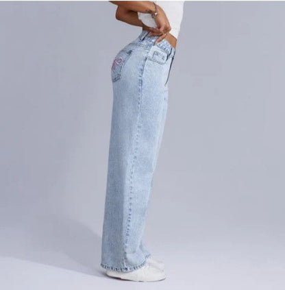 Rosa Damenjeans Baggy Style - IdealeKleiden