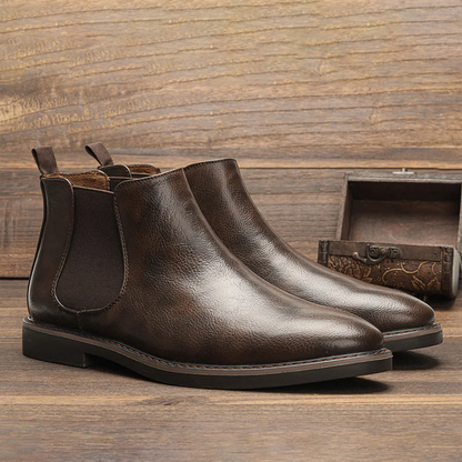 Bottes Chelsea homme aspect cuir élégant