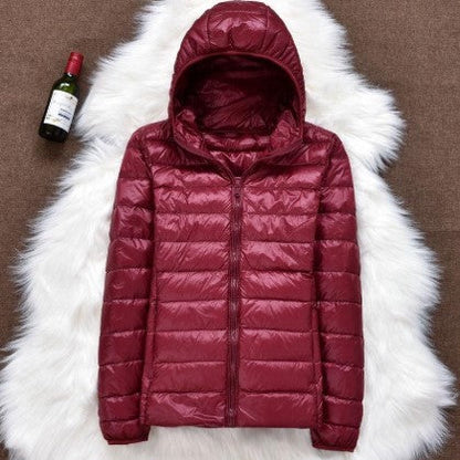 Parka duvet femme chaud à capuche