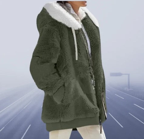 Veste d'hiver souple pour femme coupe ajustée