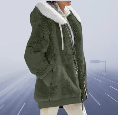 Veste d'hiver souple pour femme coupe ajustée