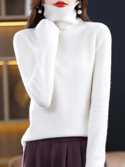 Helena Pull col roulé élégant Pure Laine