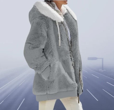 Veste d'hiver souple pour femme coupe ajustée