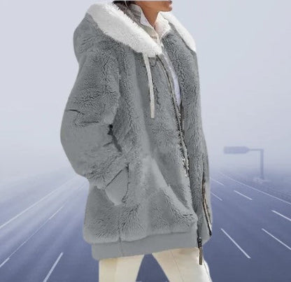 Veste d'hiver souple pour femme coupe ajustée