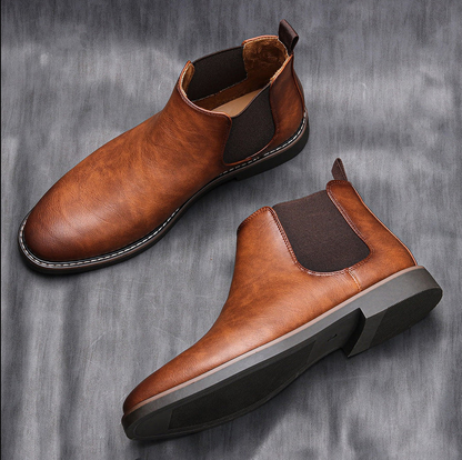 Bottes Chelsea homme aspect cuir élégant