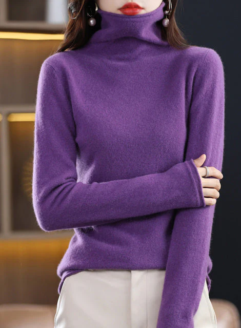 Helena Pull col roulé élégant Pure Laine